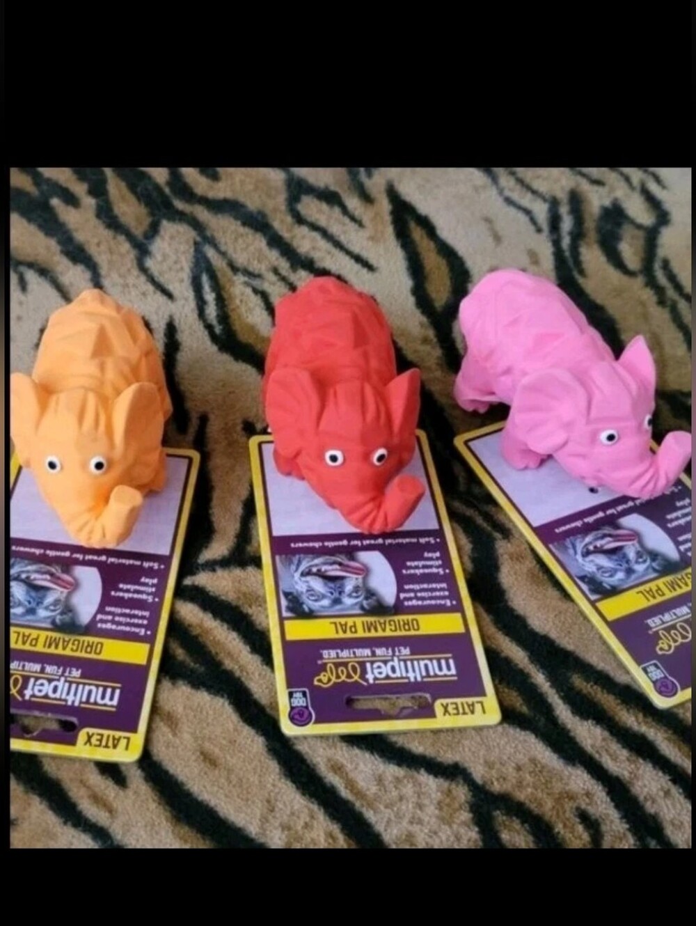 Multipet Dog Puppy Elephant Latex Mini Ea. Colors Vary